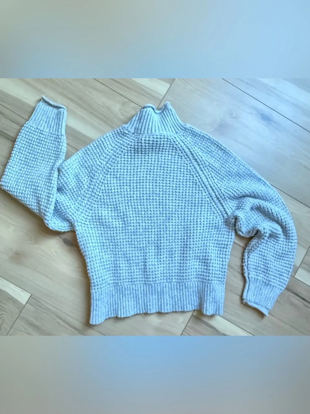 American Eagle Chunky Mock Neck Sweater - Light Gray - Picture 5 of 8
